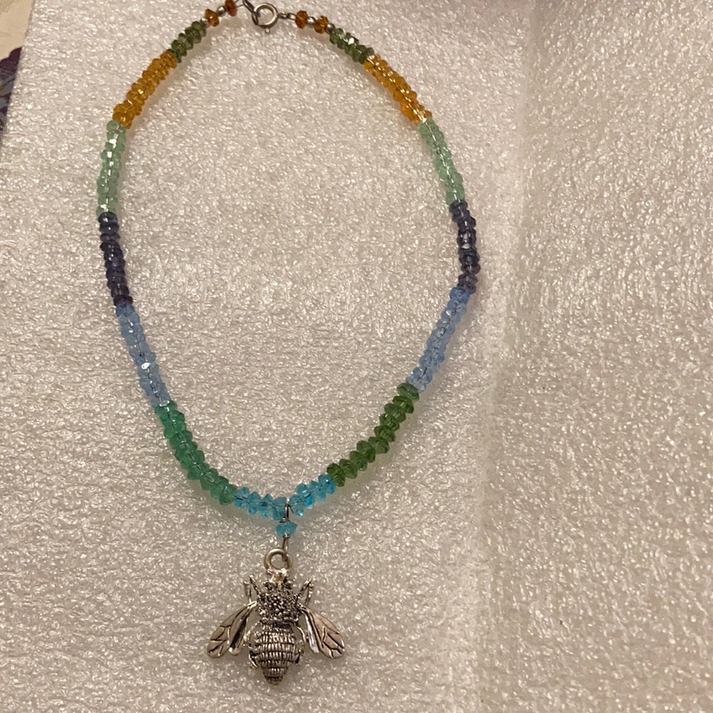 Bee and Crystal Necklace - Picture 2 of 5